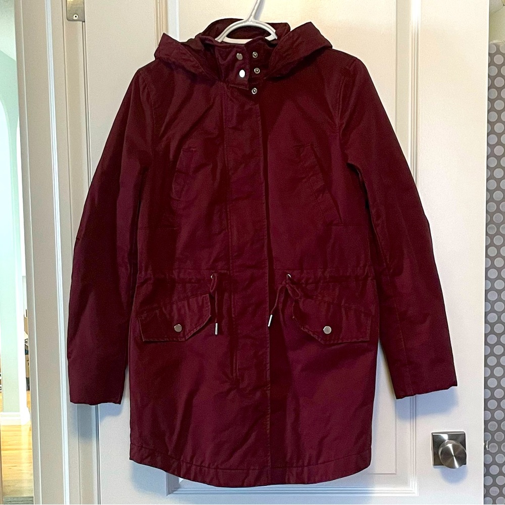 H&M Burgundy Coat